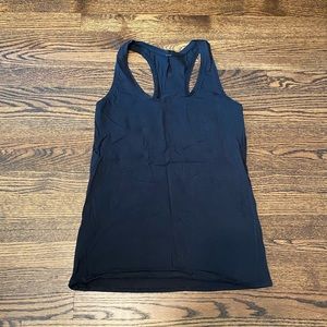 lululemon black yogi racer back size 4